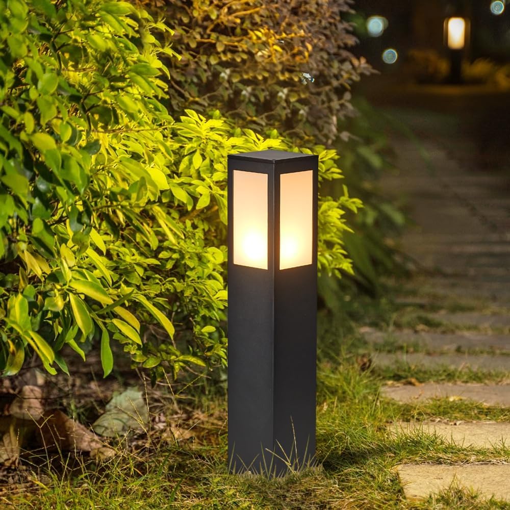 Outdoor Path Light, Post Lights,LED Bollard Lamp for Walkway, Garden, Yard (24 inches)