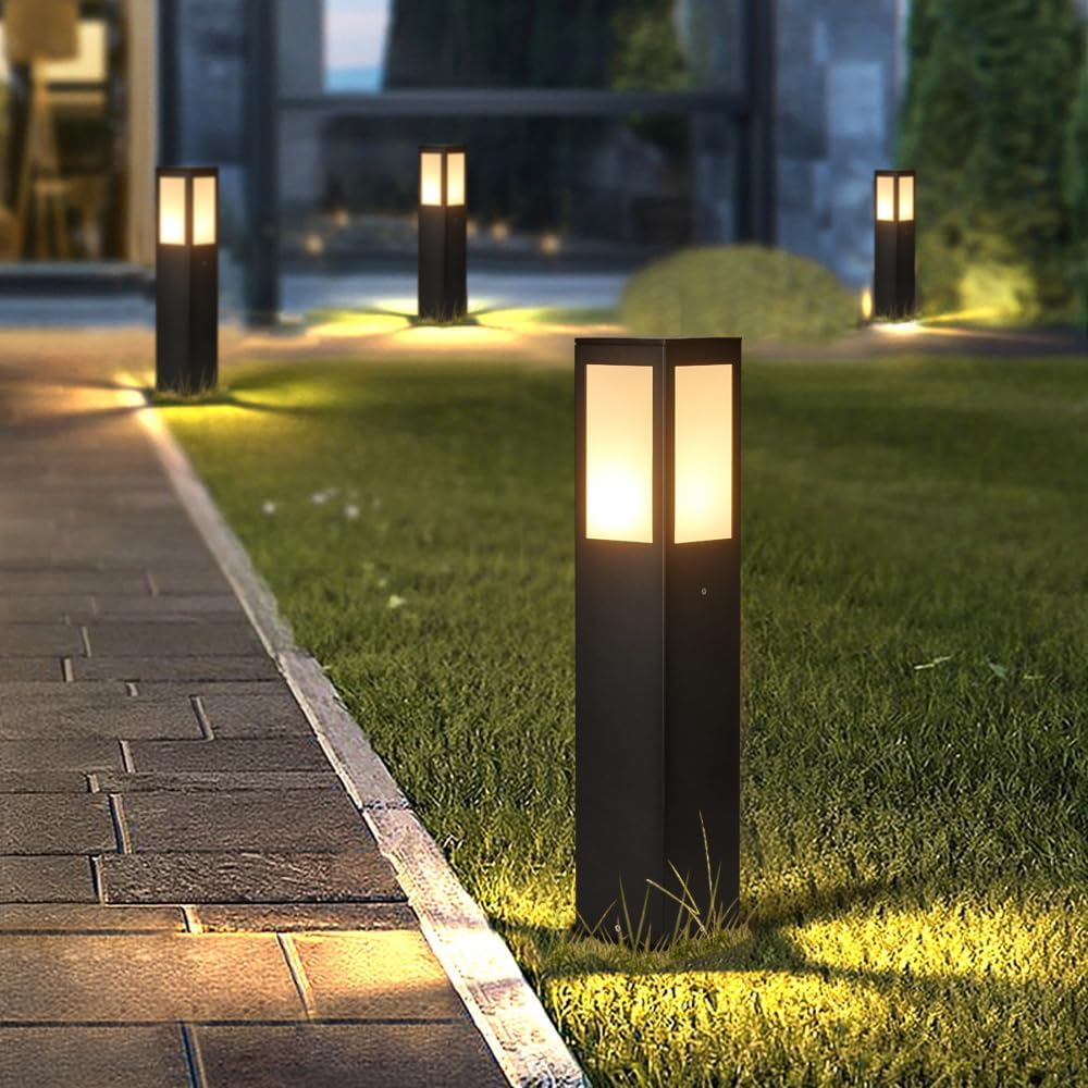 Outdoor Path Light, Post Lights,LED Bollard Lamp for Walkway, Garden, Yard (24 inches)