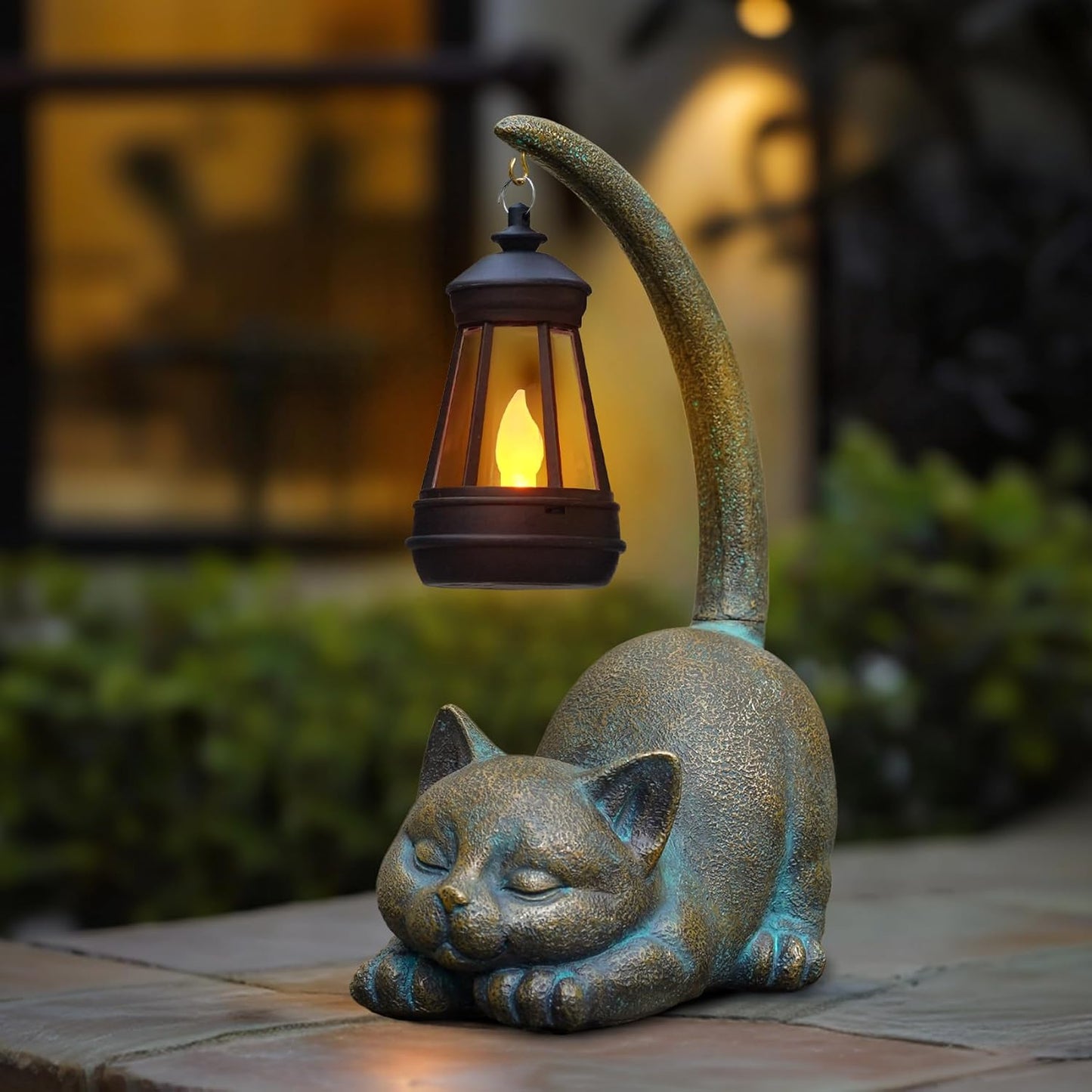 MININOVA Garden Statues Rabbit with Solar Lantern Outdoor Bunny Figurines Decorations for Patio Yard Lawn Ornaments Gifts for Birthday Easter Housewarming