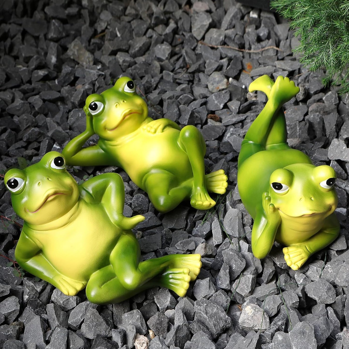 Bunny Decor Yard Decorations Outdoor Set of 3, Bunny Decorations for Home Garden Outdoor Statues, Easter Rabbit Figurines mom Gifts