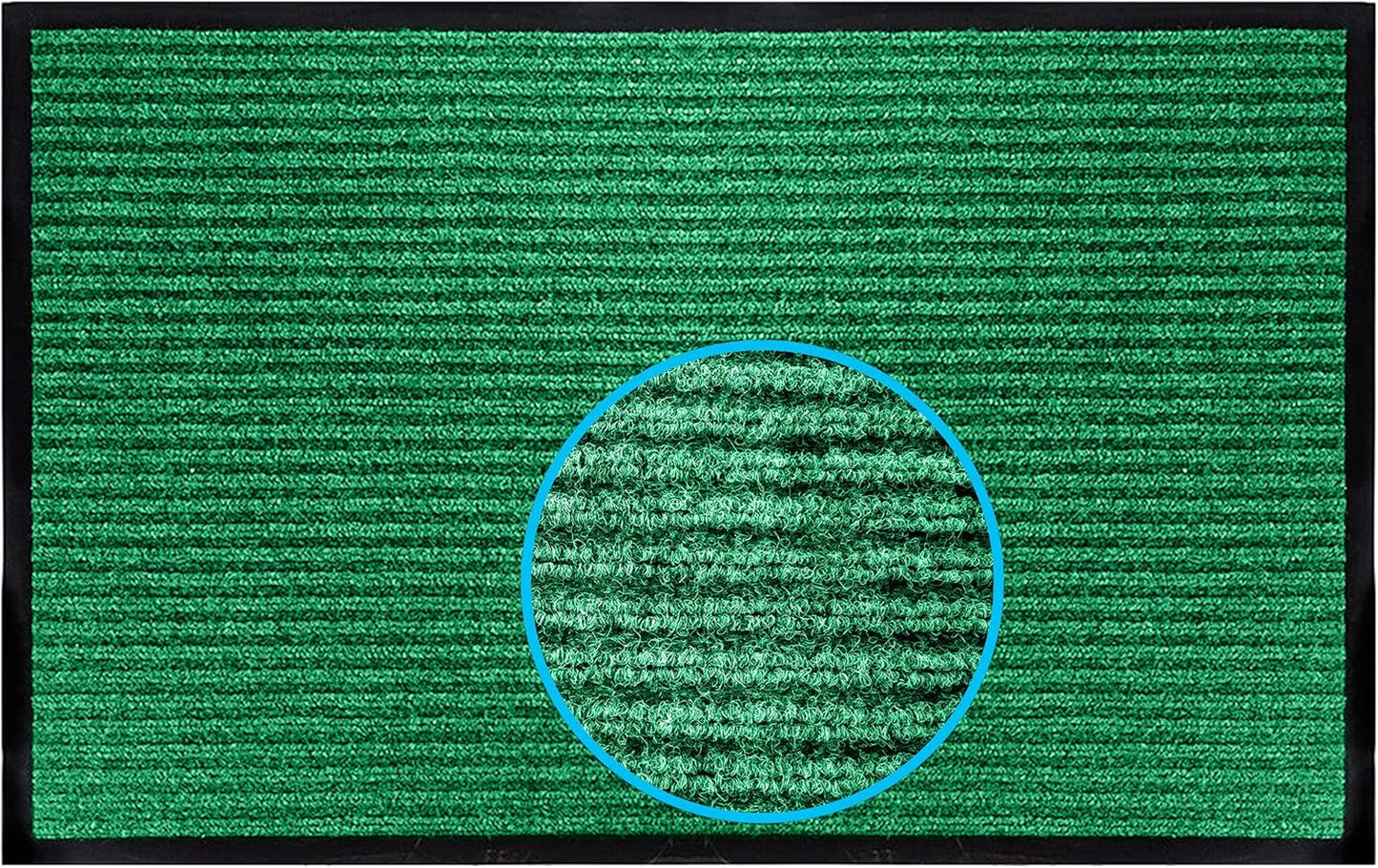 LuxUrux® Durable Rubber 3'x5' Commercial Door Mat - Heavy Duty, Indoor/Outdoor, Easy Clean, Waterproof, Commercial Floor Mat for Entry, Patio, Garage - Stylish Striped Gray Design (3 x 5 Feet)