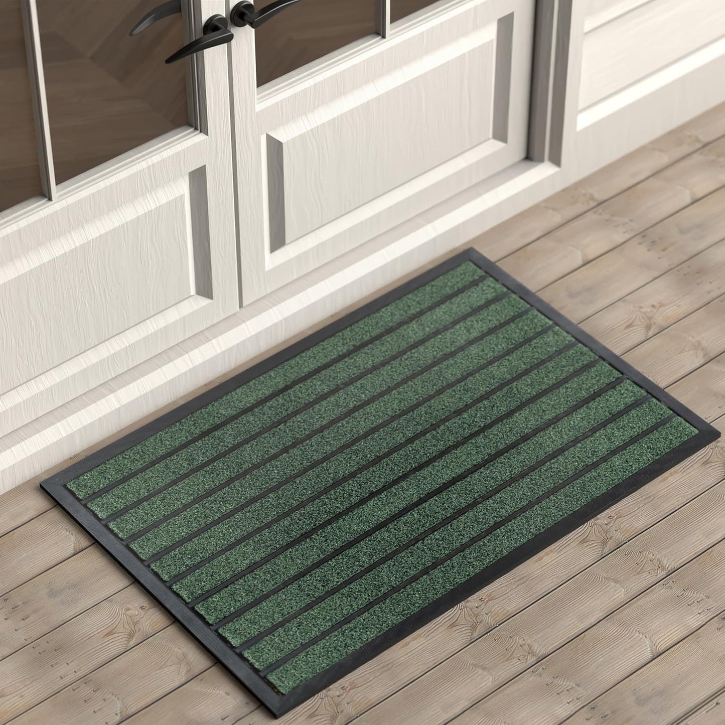 ubdyo Extra Durable Door Mat - Dirt Trapping Outdoor Welcome Mats - Non-Slip Outdoor Indoor Entrance - Low Profile Front Doormat (36" x 24", Bright Brown)