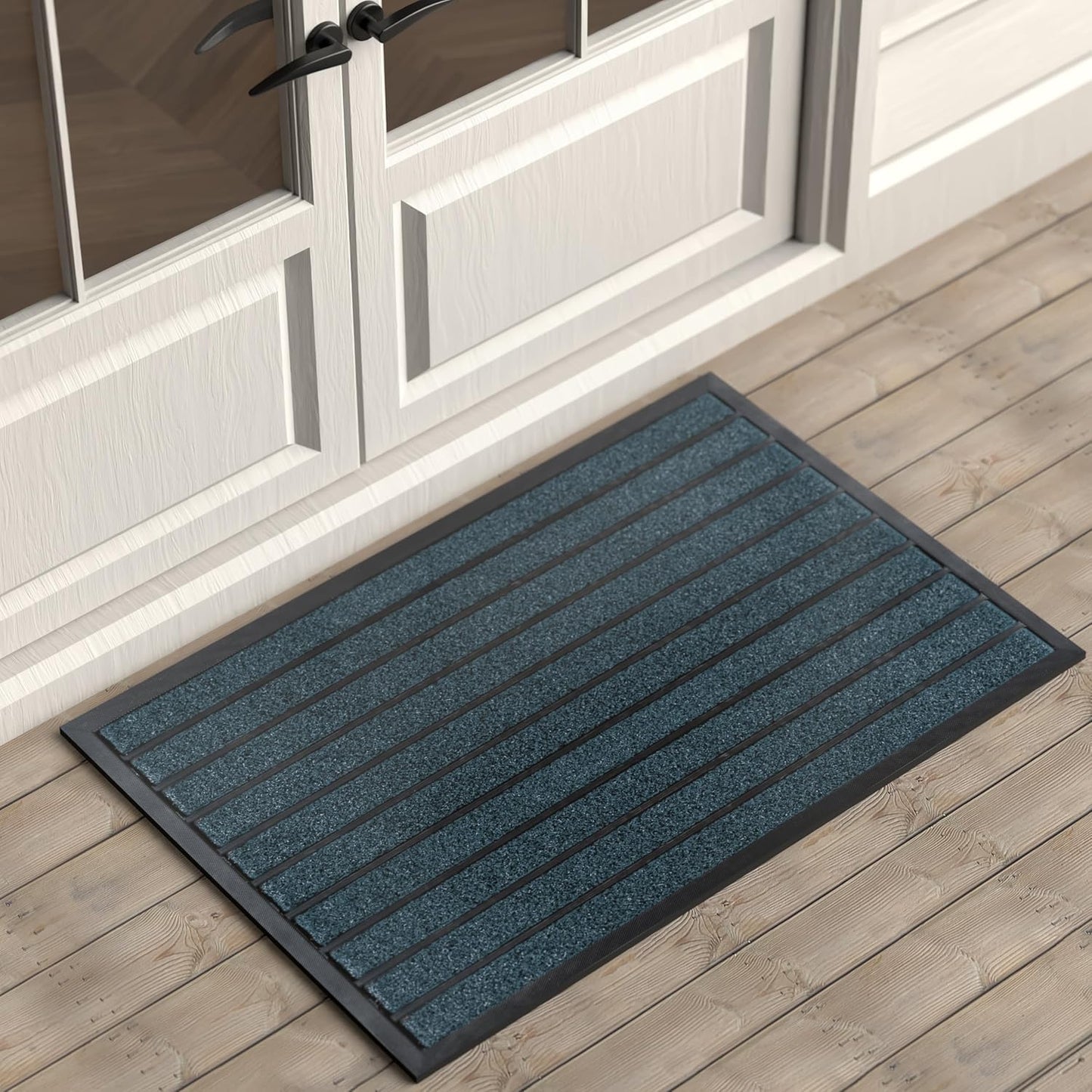 ubdyo Extra Durable Door Mat - Dirt Trapping Outdoor Welcome Mats - Non-Slip Outdoor Indoor Entrance - Low Profile Front Doormat (36" x 24", Bright Brown)