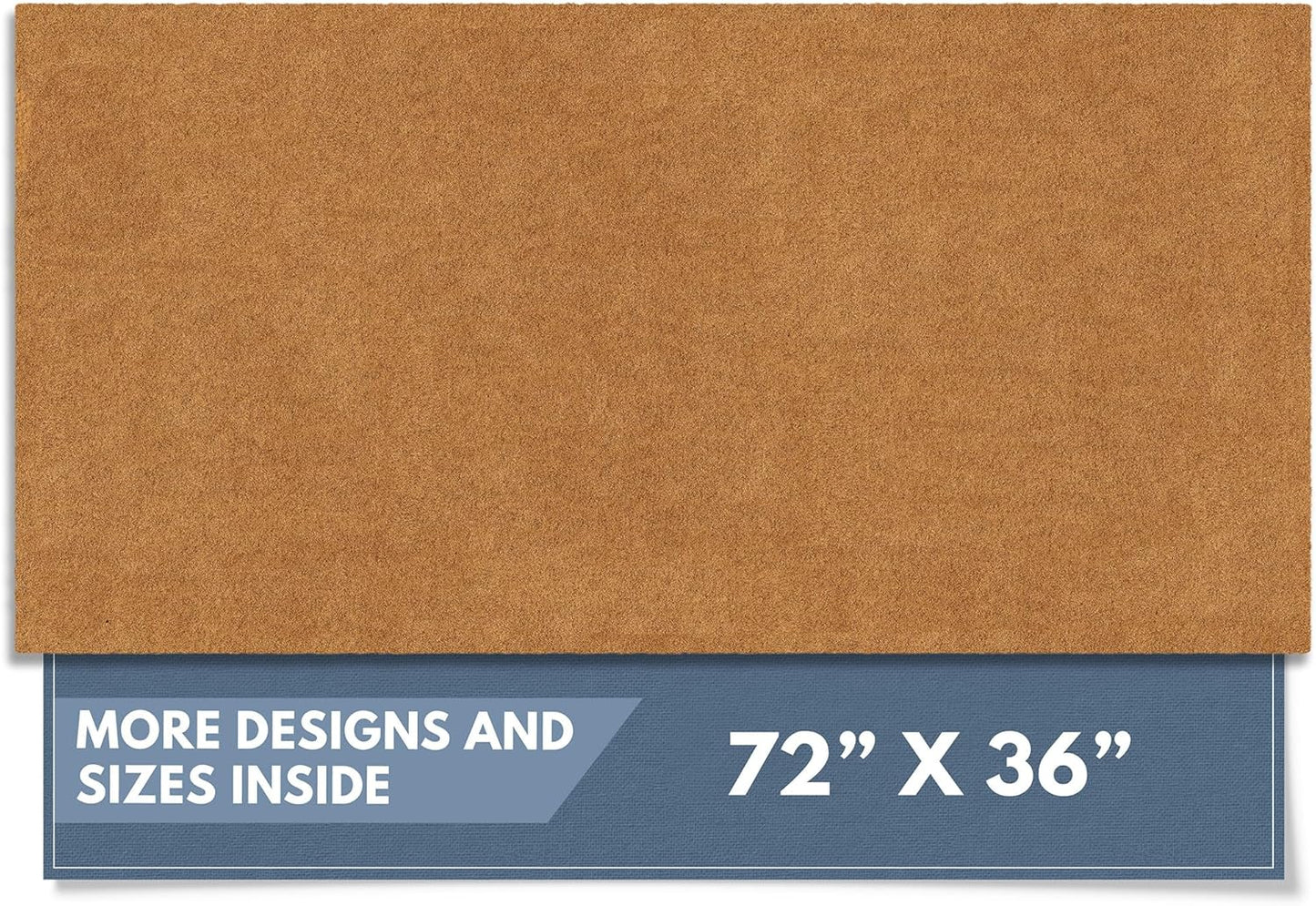 Barnyard Designs Natural Coco Coir Heavy Duty Backing Doormat - Large Cute Non-Slip Front Door Welcome Mat for Outside Entrance or Porch Entry, Brown (24x36, Border)